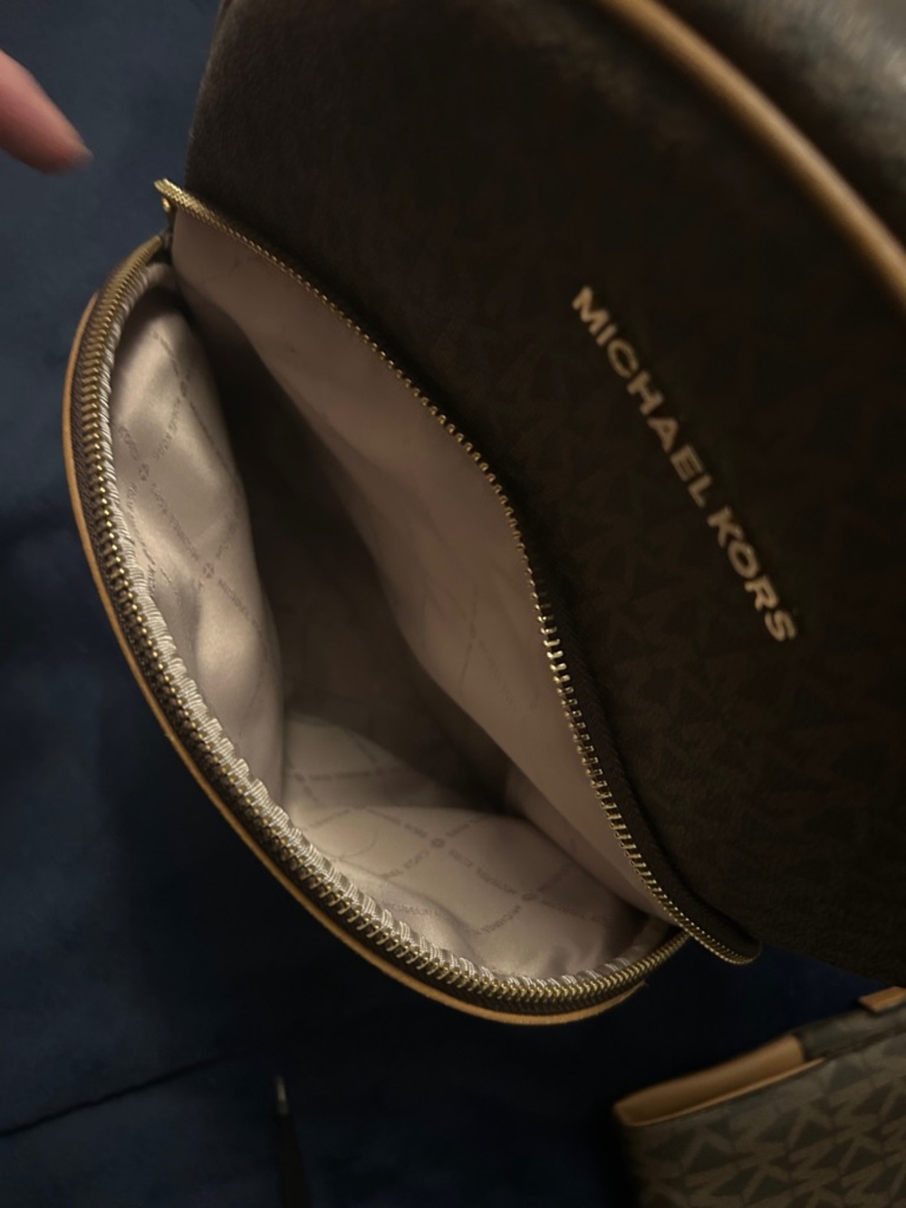 Michael Kors Brown Monogram Backpack and Crossbody bag - Picture 8 of 10